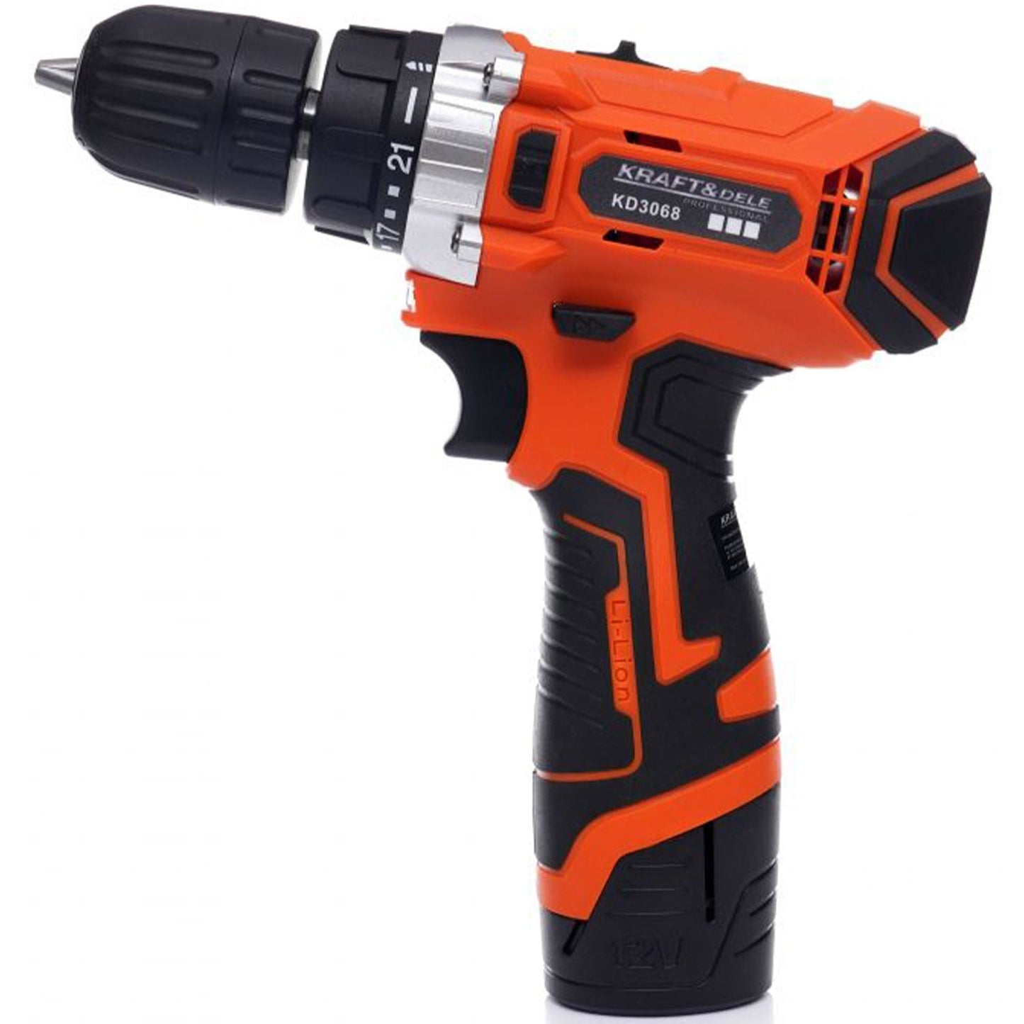 Surubelnita electrica cu 2 acumulatori Kraft&Dele KD3068, 12V, accesorii incluse