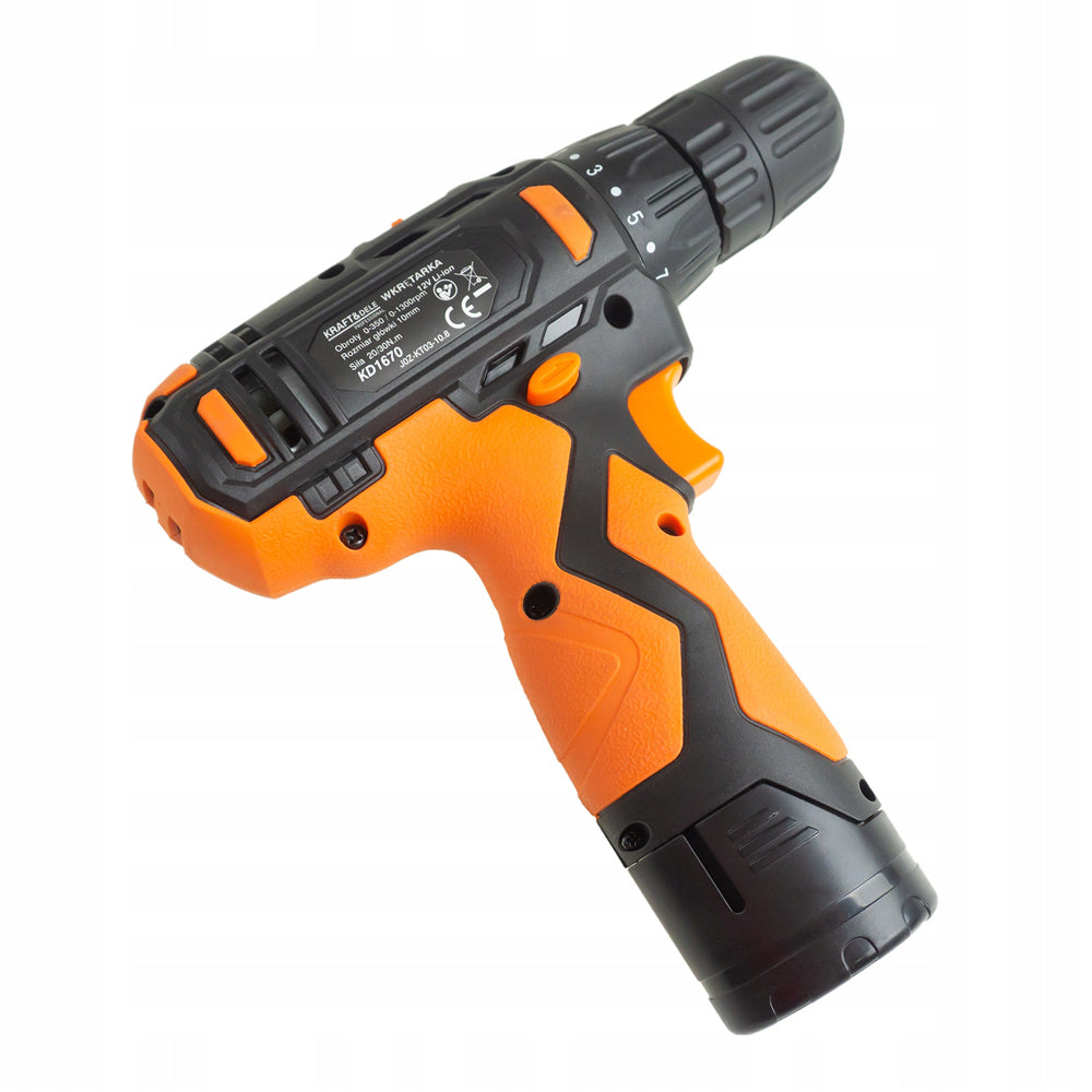BLACK-FRIDAY Surubelnita electrica cu 2 acumulatori Kraft&Dele KD1670, 12 V, accesorii incluse