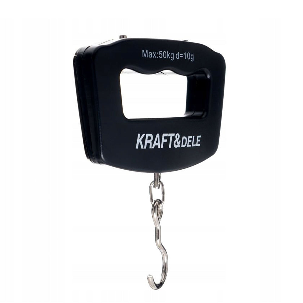 Cantar de mana electronic cu carlig, 50Kg, Kraft&Dele KD11416, Baterii 2xAAA