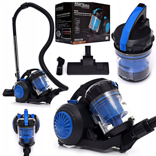 Aspirator fara sac Kraft&Dele KD5155, 900W, filtru HEPA