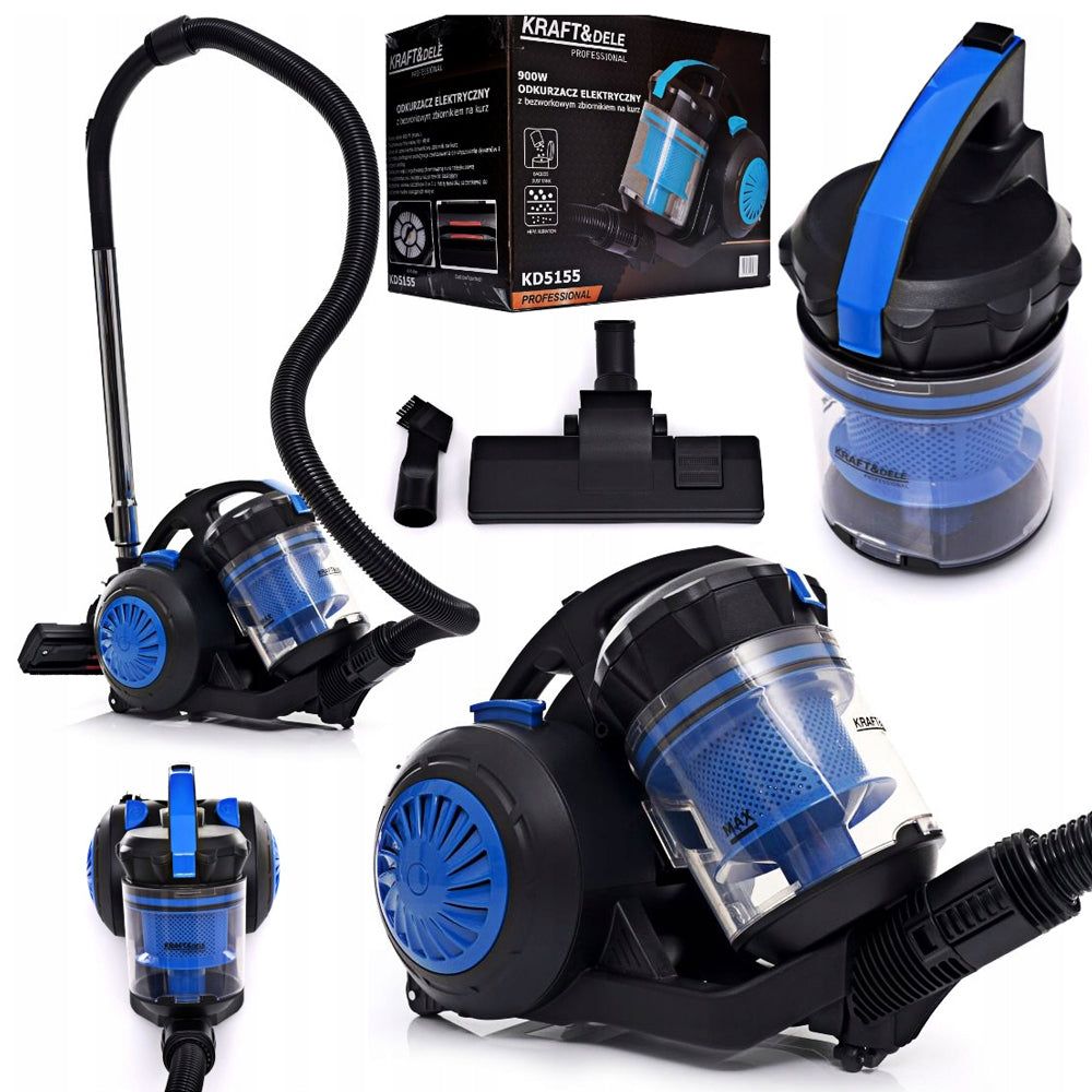 *OFERTE-DE-VARA* Aspirator fara sac Kraft&Dele KD5155, 900W, filtru HEPA