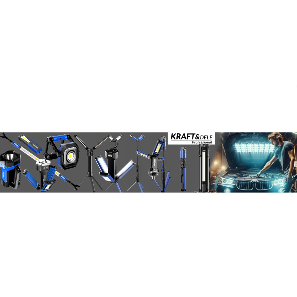 *OFERTE-DE-VARA* Lampa atelier auto cu prindere capota, Kraft&Dele KD1261, 1200Lumeni, acumulator 4000mAh, lungime pana la 190cm