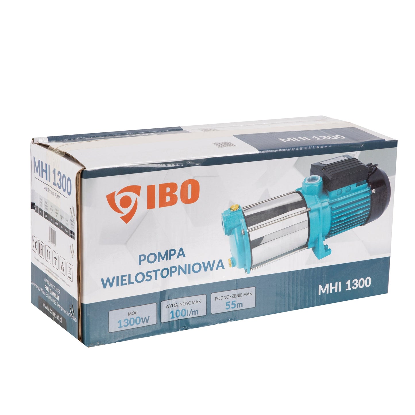 *PROMO* Pompa de suprafata multietajata IBO Dambat MHI 1300, 1300W, 100l/min, H refulare max 55m