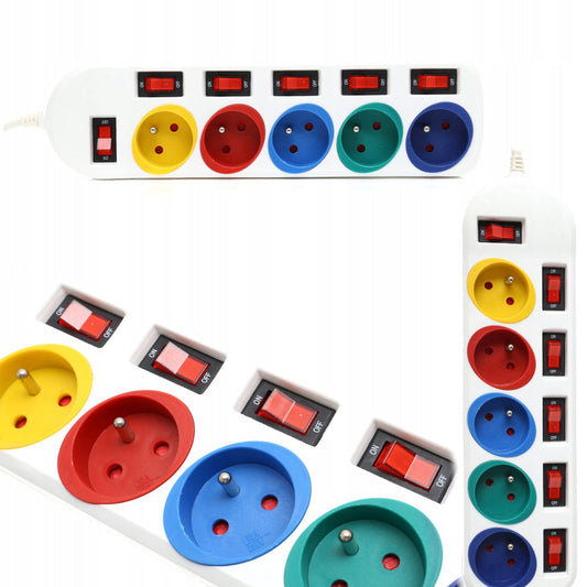 *BLACK-FRIDAY* Prelungitor electric cu intrerupator Kraft&Dele KD4001, 5 prize, 3m