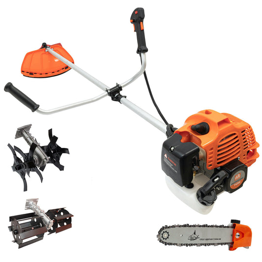 SEZONUL-OFERTELOR Motocoasa ALPIN PROFI® Porto 4680, 6CP, 11000Rpm, + 3 x Cap prasitoare + cultivator + drujba
