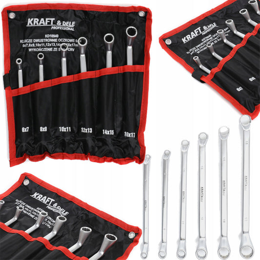 Set chei inelare cu cot, 6 piese, Kraft&Dele KD10940, 6-17MM