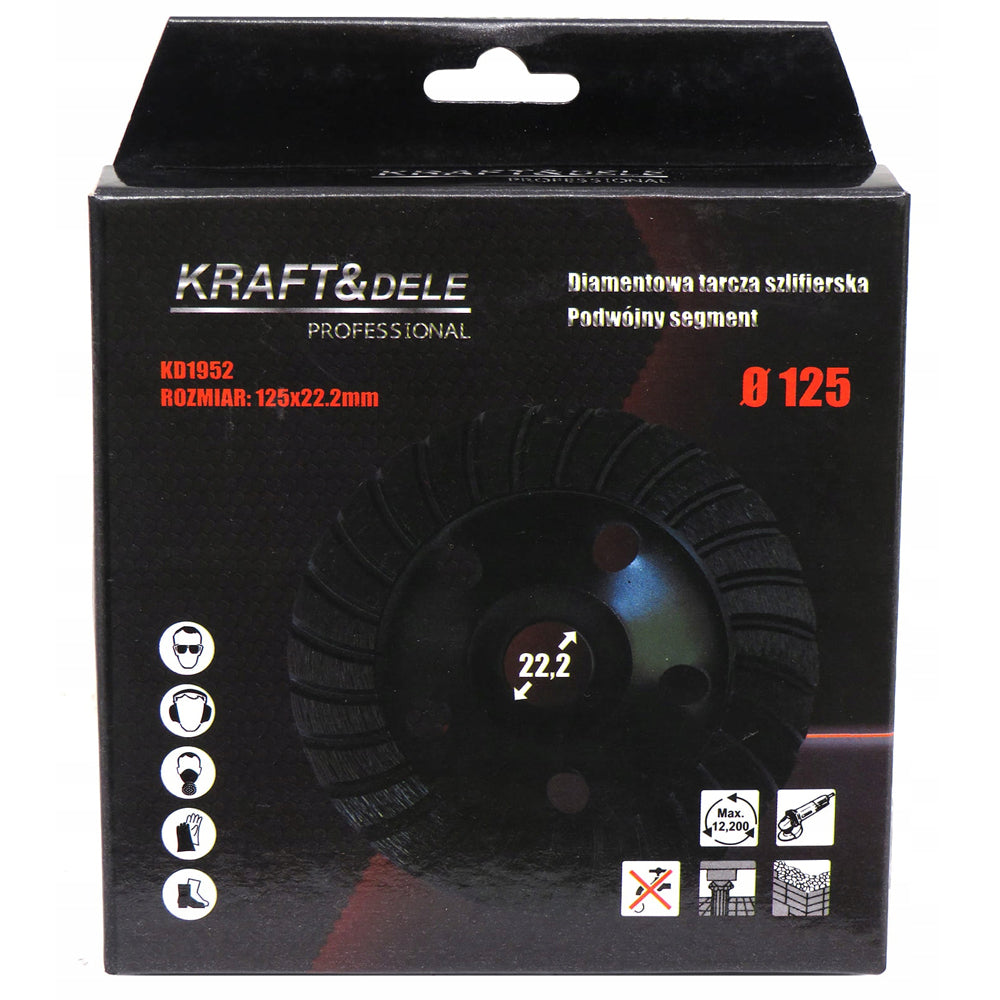 Disc de slefuit beton Kraft&Dele KD1952, 125mm