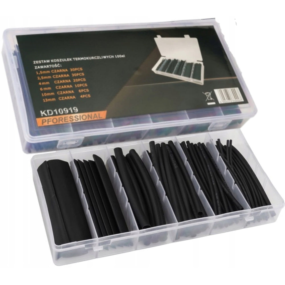 *OFERTE-DE-VARA* Set 100buc mansoane de izolatie termocontractabile 10919, negre