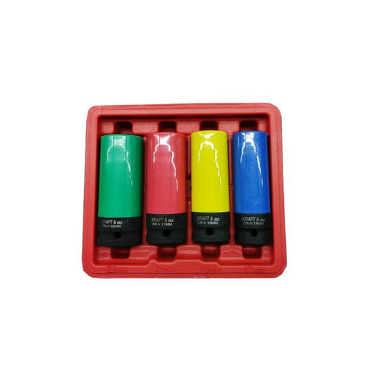 Set 4 prize cu impact Kraft&Dele KD11751, 1/2", 17-22mm