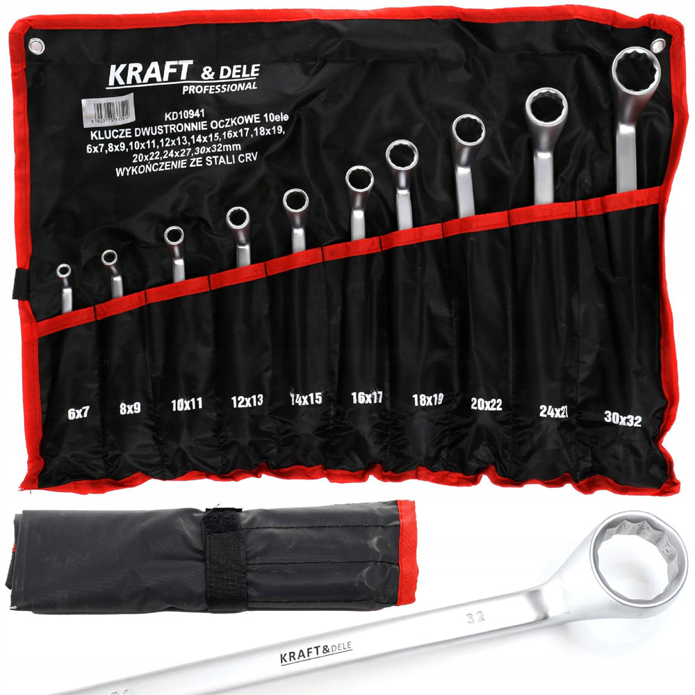 *OFERTE-DE-VARA* Set chei inelare cu cot, 10 piese, Kraft&Dele KD10941, 6-32MM