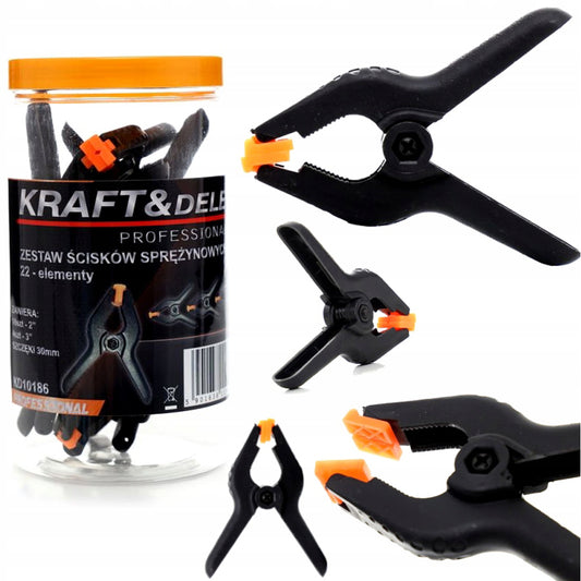Set 22 Cleme fixare tamplarie Kraft&Dele KD10186, 2" / 3"