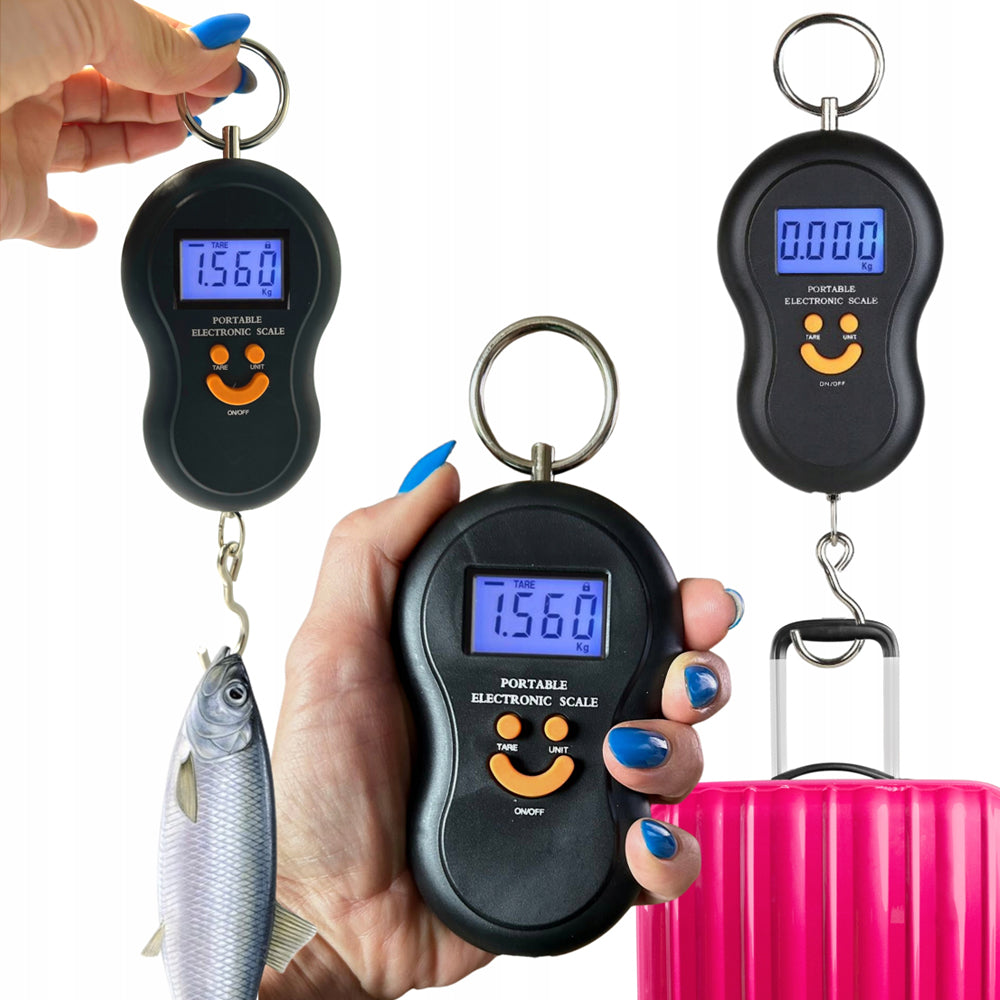 Cantar de mana electronic cu carlig, 50Kg, Kraft&Dele KD11415, Ecran LCD, Baterii 2xAAA