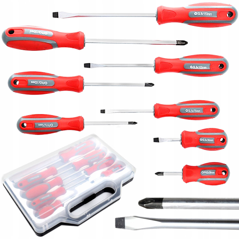 Set 8 buc surubelnite plate si transversale Kraft&Dele KD10252, 8 buc