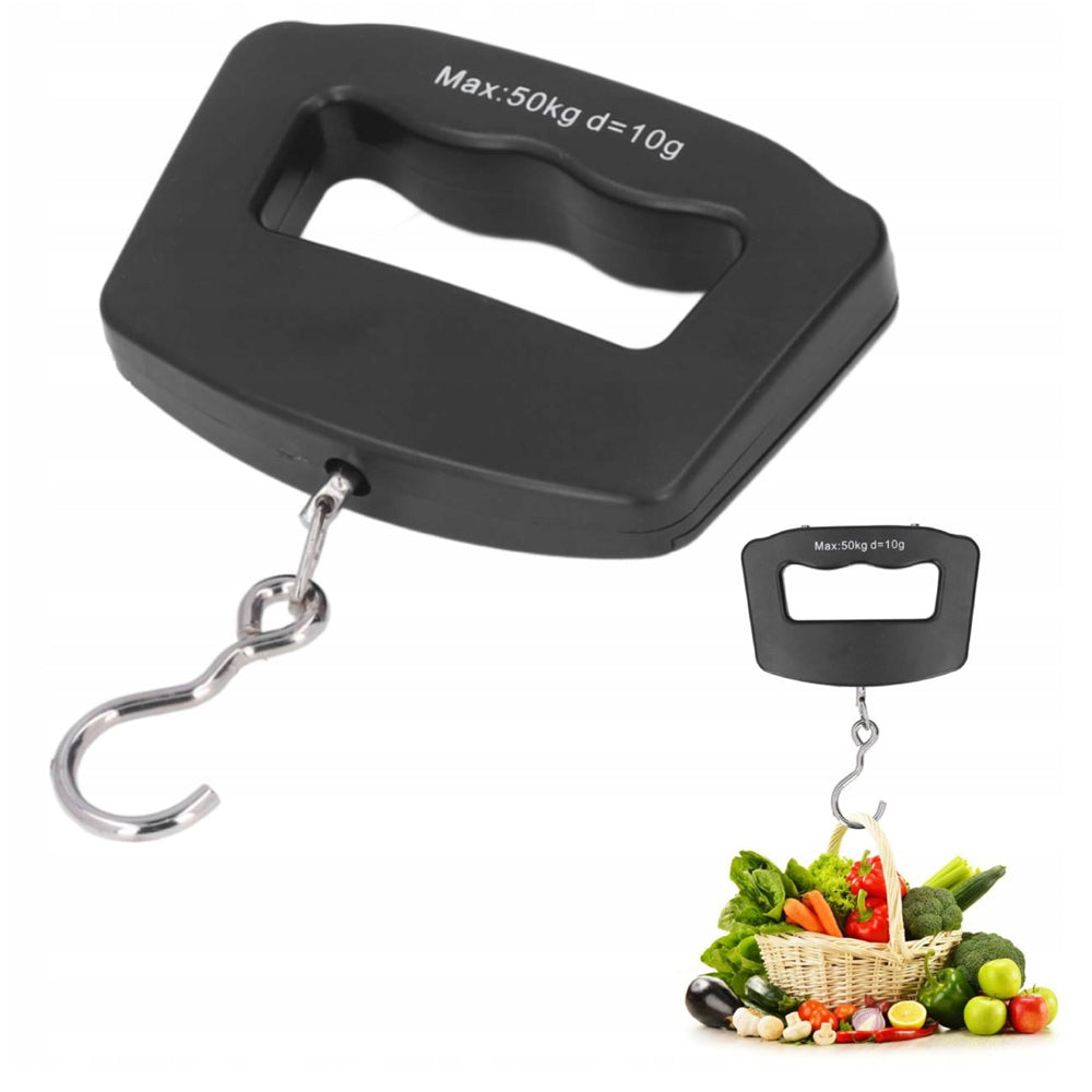 Cantar de mana electronic cu carlig, 50Kg, Kraft&Dele KD11416, Baterii 2xAAA