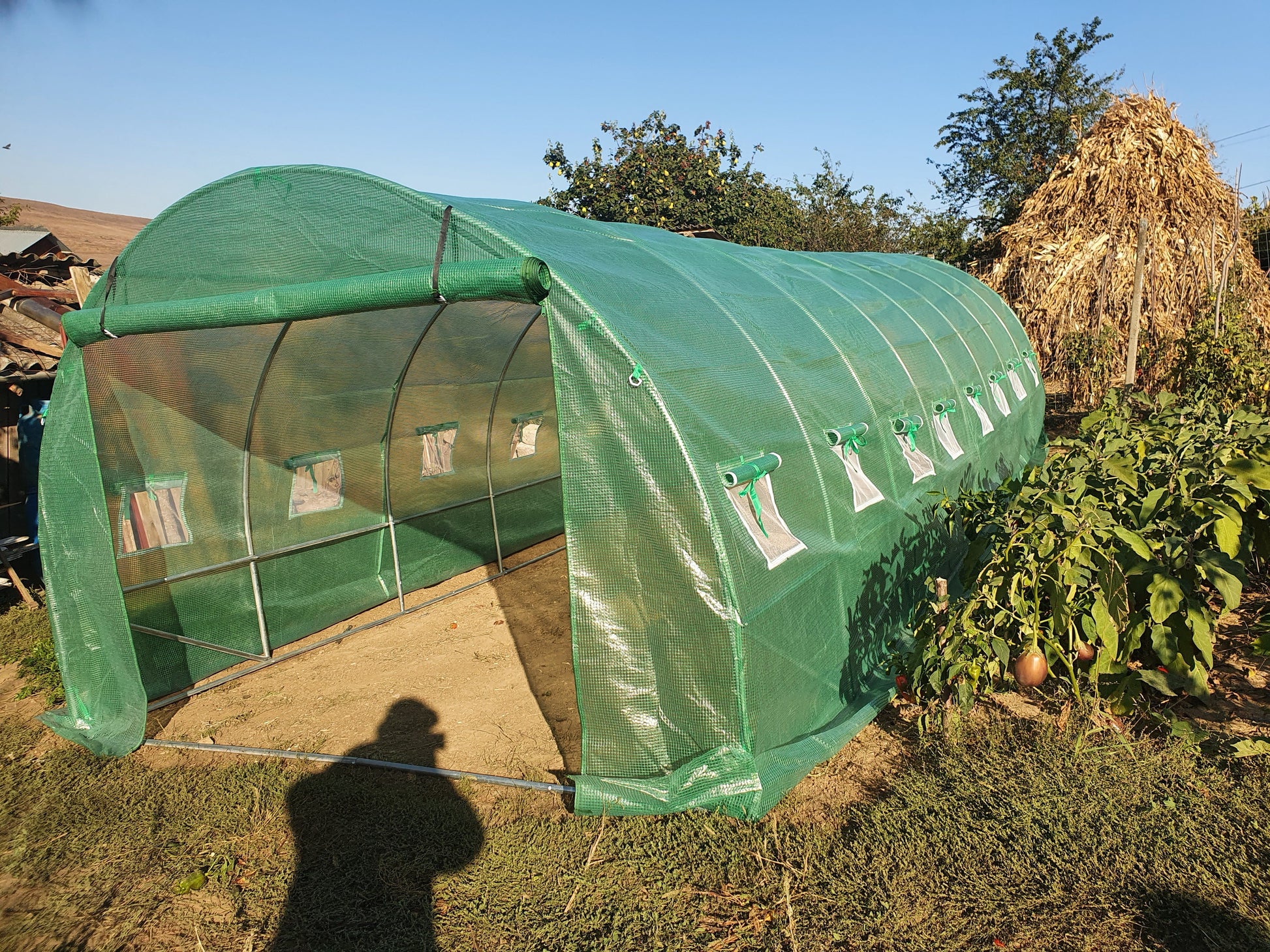 Solar gradina premium Liderman, 200x200x200cm, folie PE 180gr armata si anti UV, structura otel zincat 25mmx1mm, sera cu suprafata 4m2