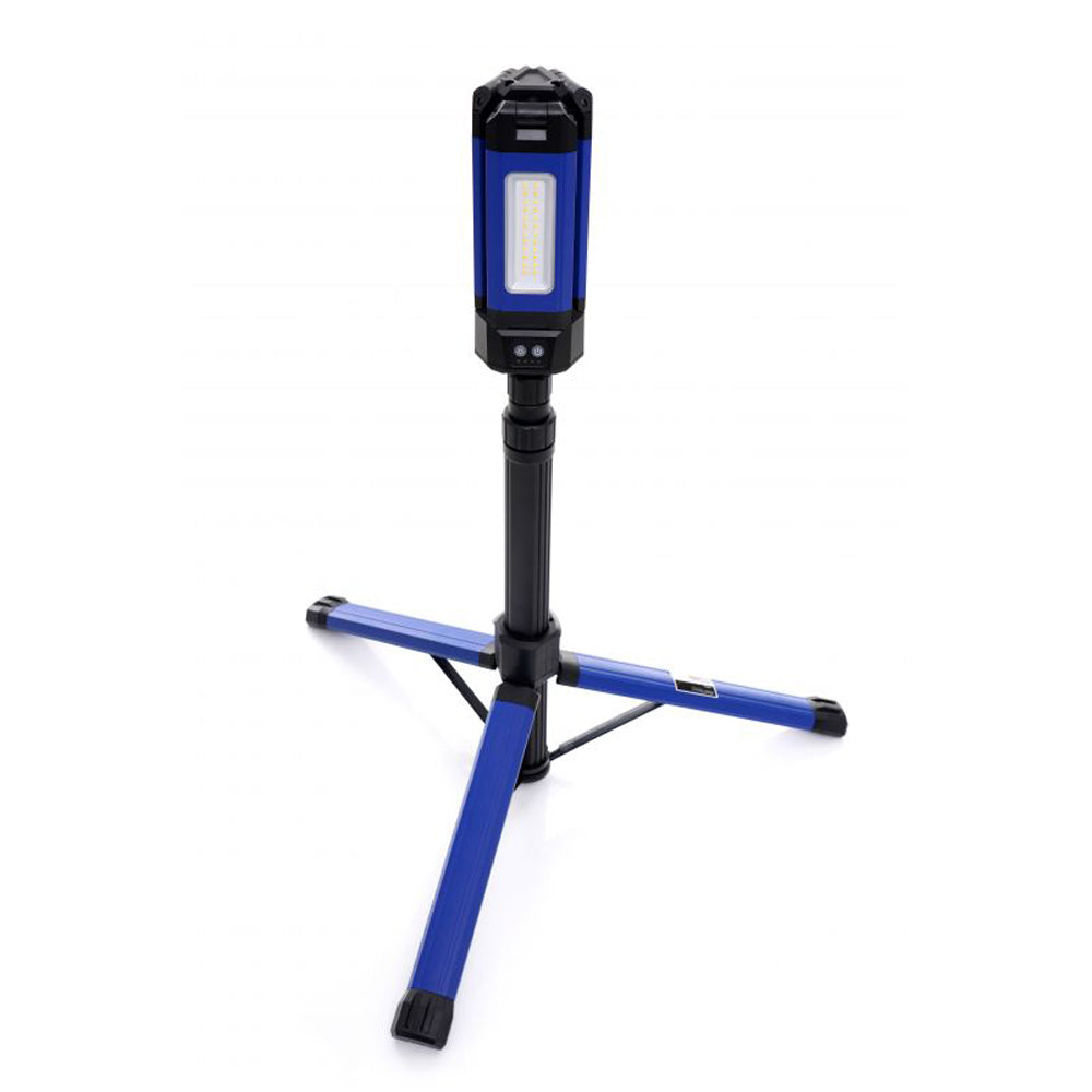 Lampa multifunctionala reincarcabila Kraft&Dele KD1267, 3 proiectoare LED, 2000Lm, acumulator 4000mAh, 6 moduri, 2 culori, cu trepied , pentru ateliere, camping, constructii etc