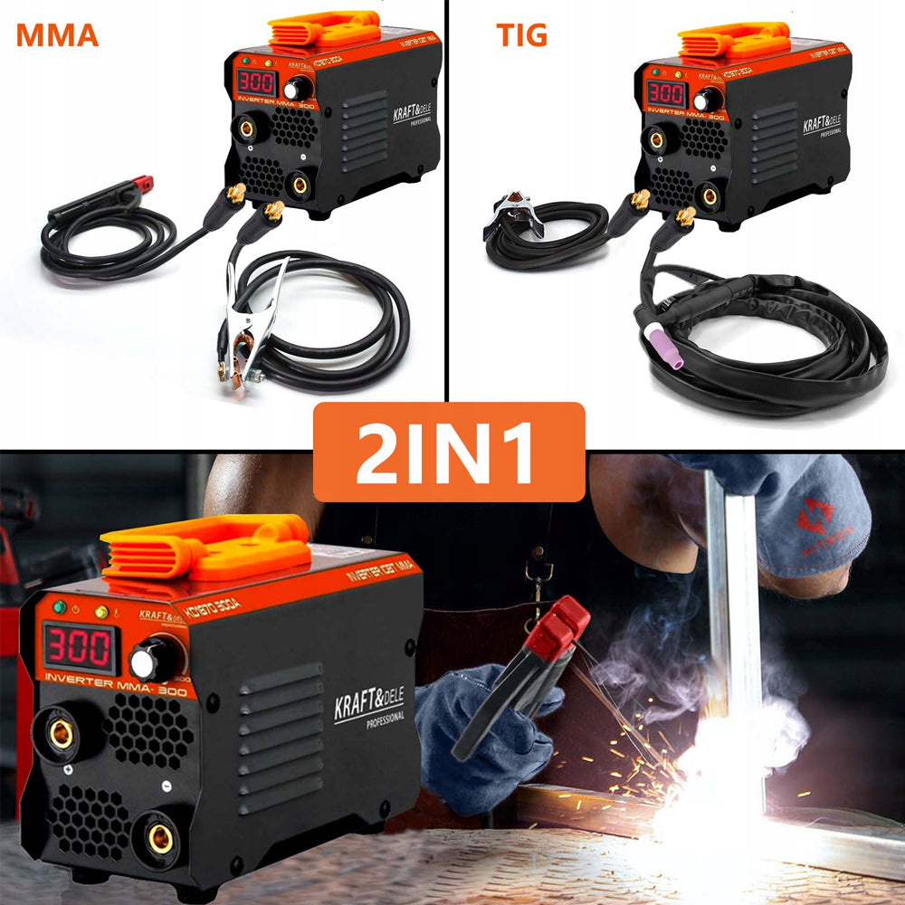Aparat de sudura Kraft&Dele KD1871, MMA, 300A, Tehnologie IGBT, PWM si AntiStick