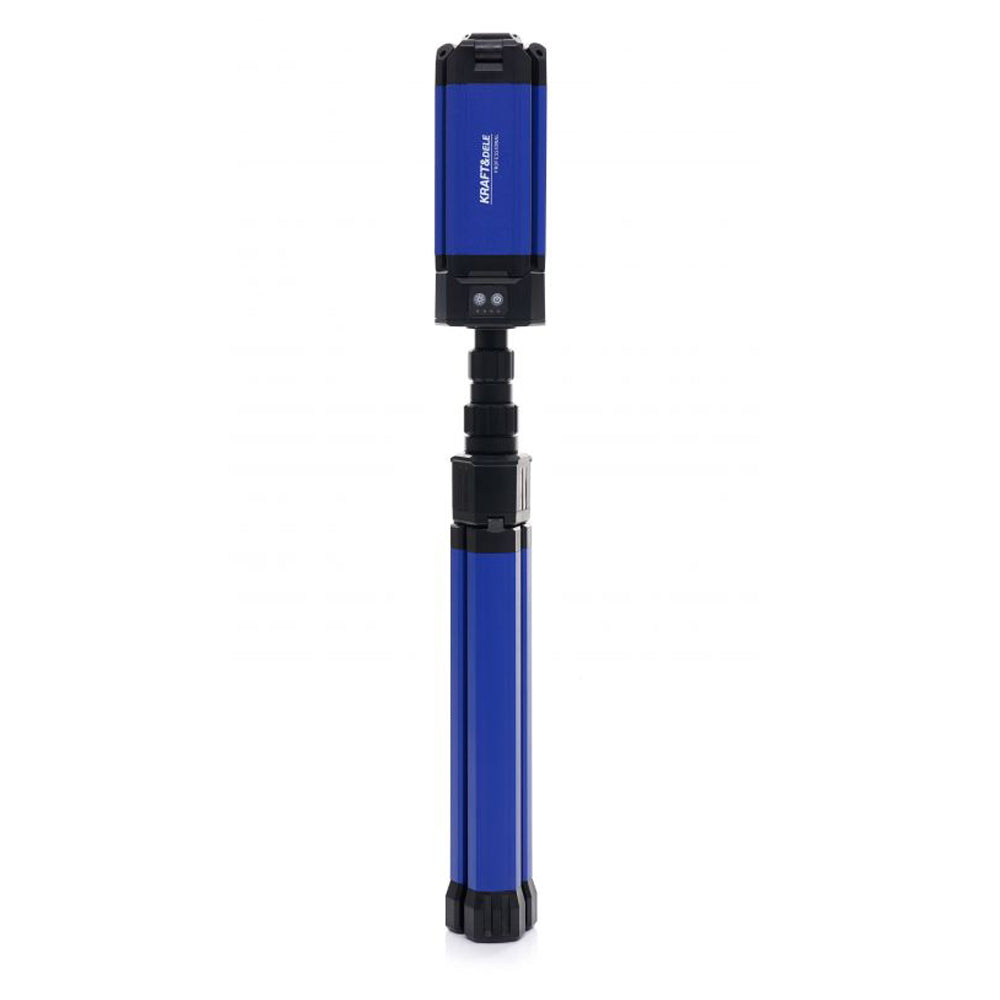 Lampa multifunctionala reincarcabila Kraft&Dele KD1267, 3 proiectoare LED, 2000Lm, acumulator 4000mAh, 6 moduri, 2 culori, cu trepied , pentru ateliere, camping, constructii etc