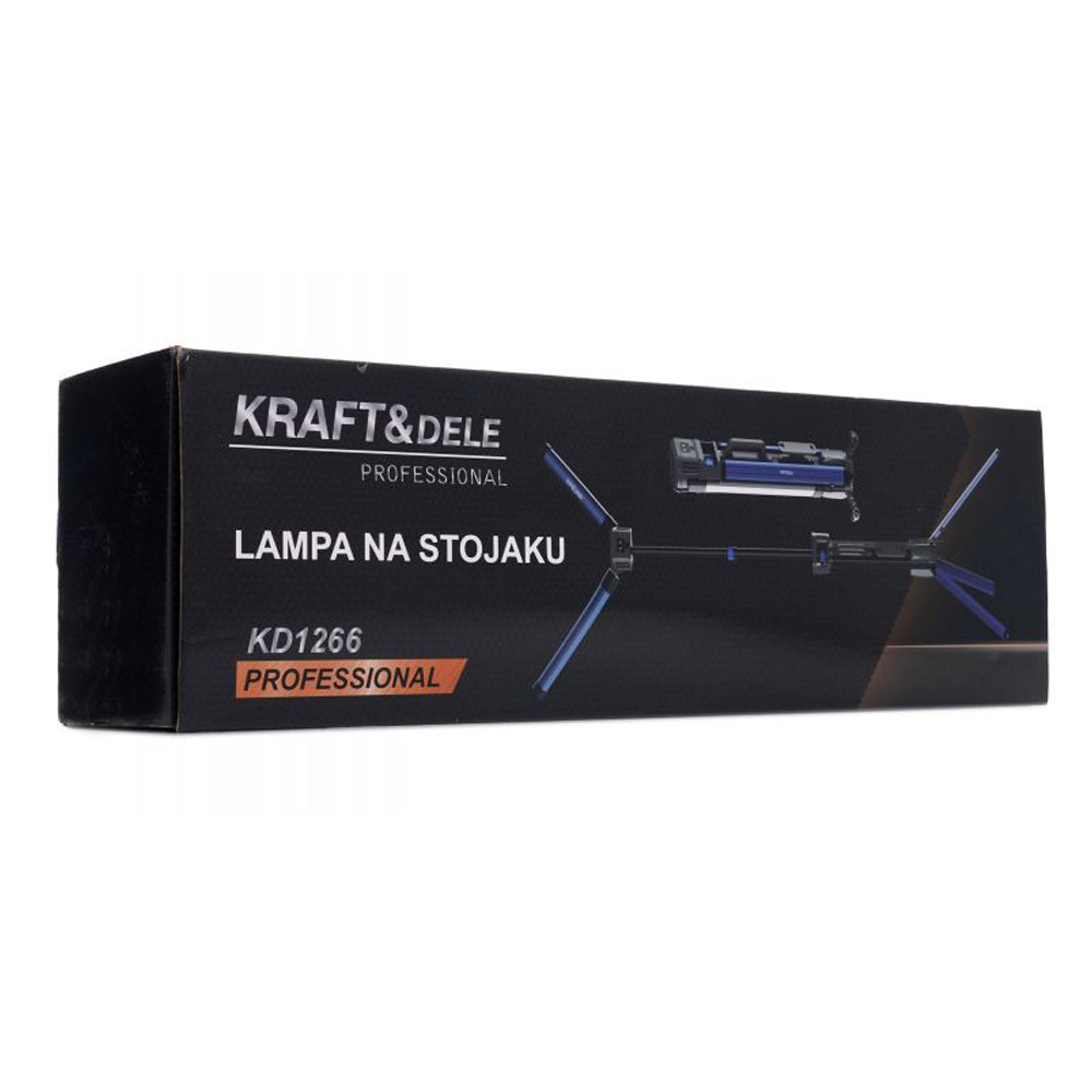 *OFERTE-DE-VARA* Lampa multifunctionala reincarcabila Kraft&Dele KD1266, 2 proiectoare LED, 10000Lm, acumulator 4000mAh, 6 moduri, 2 culori, cu trepied , pentru ateliere, camping, constructii etc