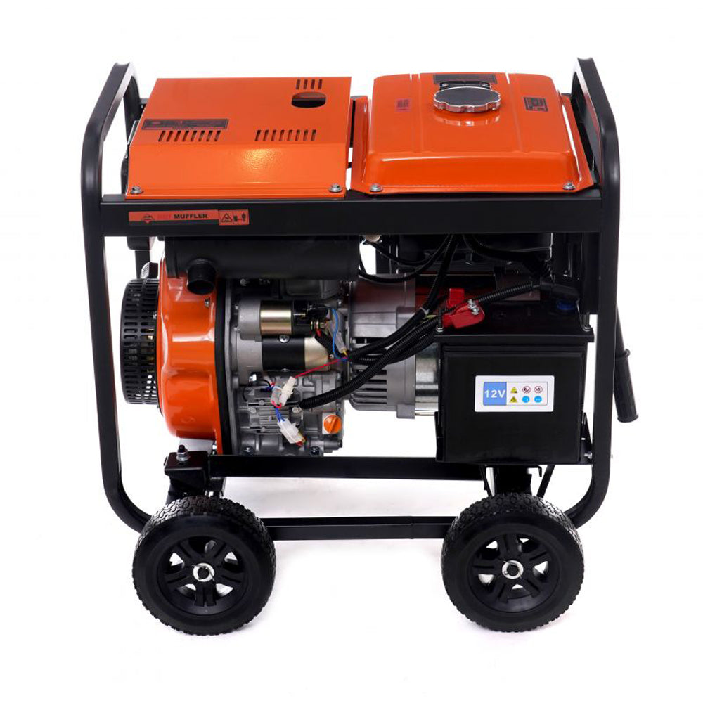 *OFERTE-DE-VARA* Generator curent diesel Kraft&Dele KD168, 230V, stabilizator tensiune (AVR), roti transport si pornire la cheie