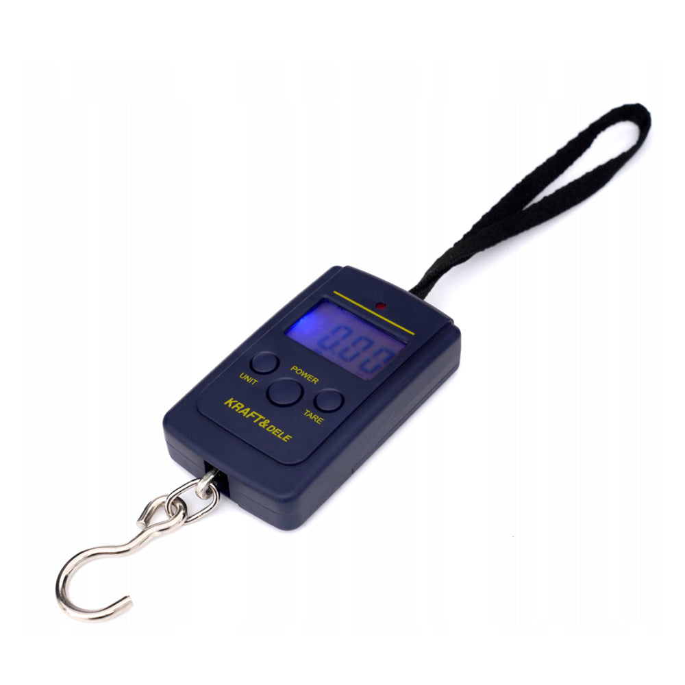 Cantar de mana electronic cu carlig, 50Kg, Kraft&Dele KD11414, Ecran LCD, Baterii 2xAAA