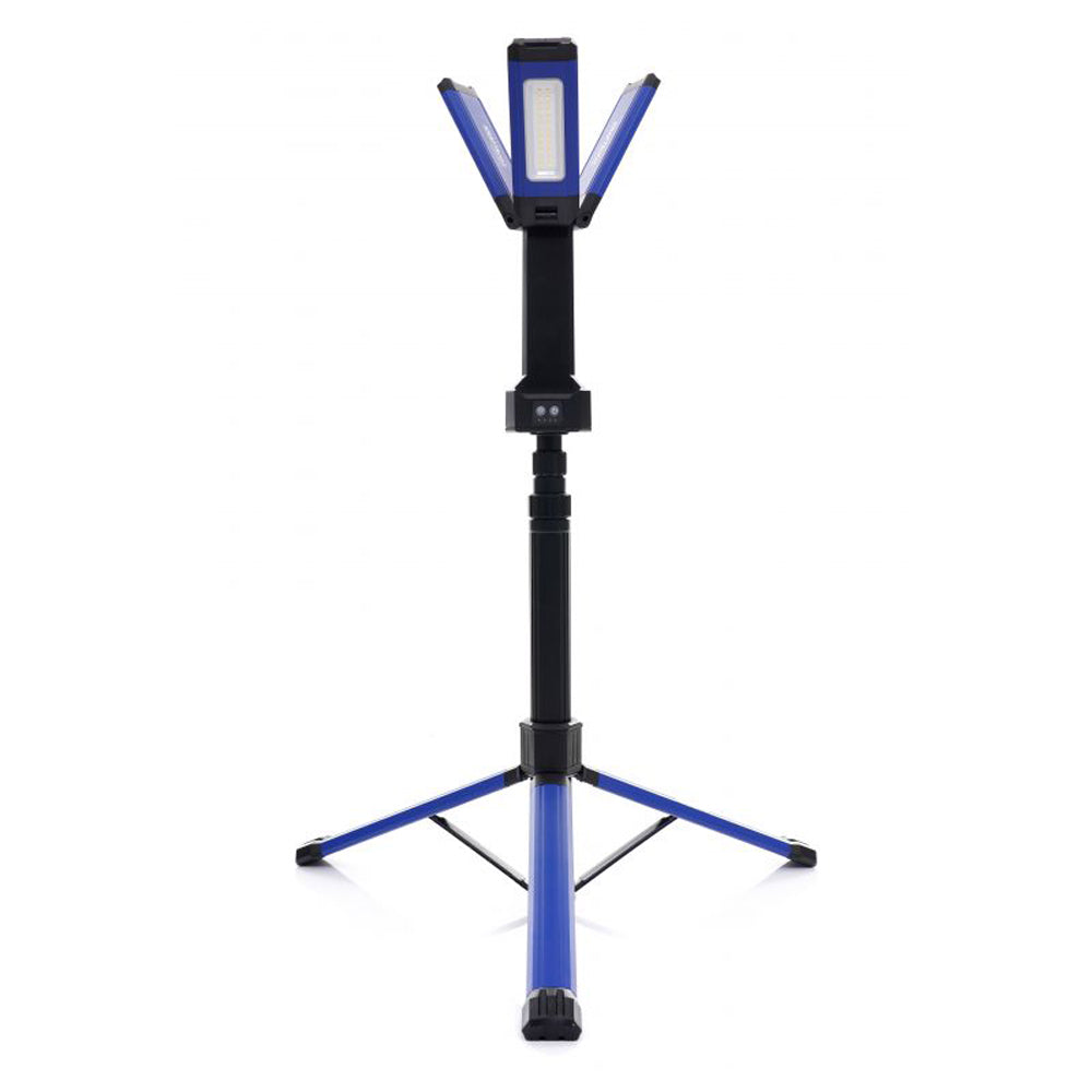Lampa multifunctionala reincarcabila Kraft&Dele KD1267, 3 proiectoare LED, 2000Lm, acumulator 4000mAh, 6 moduri, 2 culori, cu trepied , pentru ateliere, camping, constructii etc