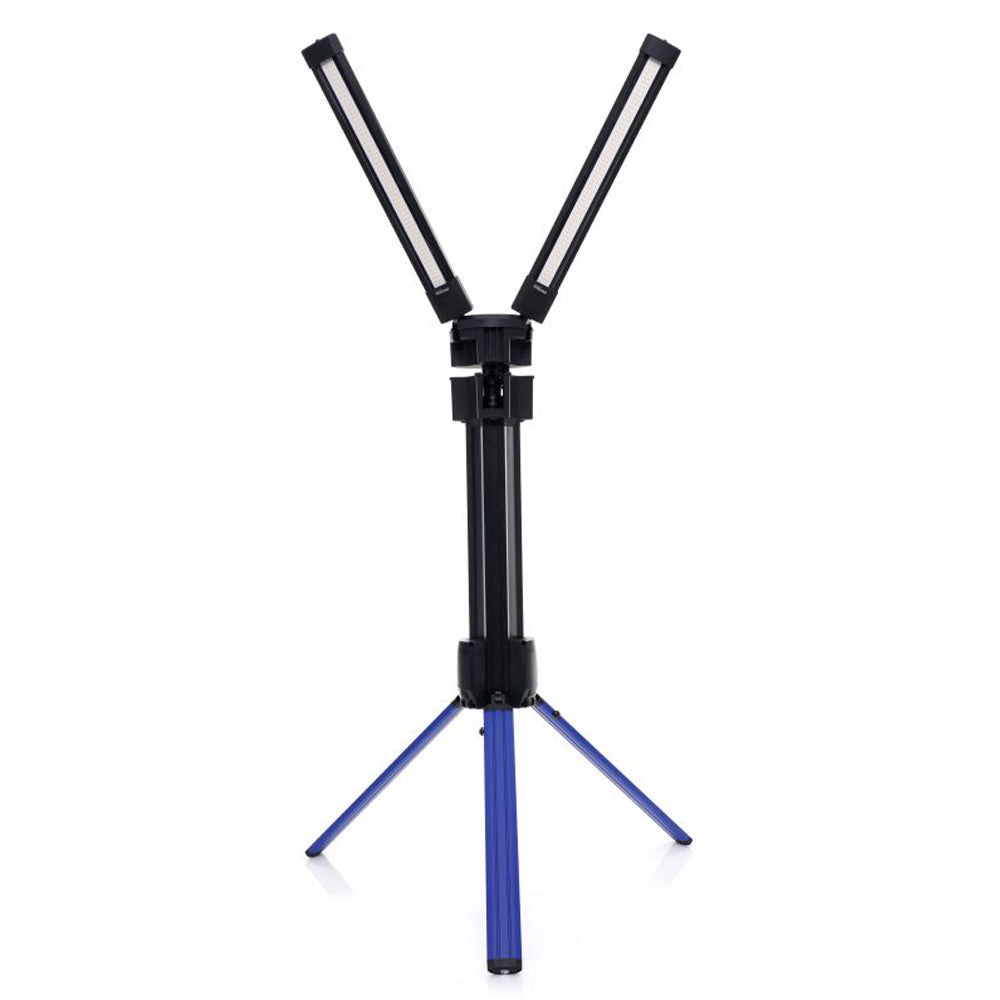 *OFERTE-DE-VARA* Lampa multifunctionala reincarcabila KRAFTSON % Import Polonia % 1266, 2 proiectoare LED, 10000Lm, acumulator 4000mAh, 6 moduri, 2 culori, cu trepied , pentru ateliere, camping, constructii etc