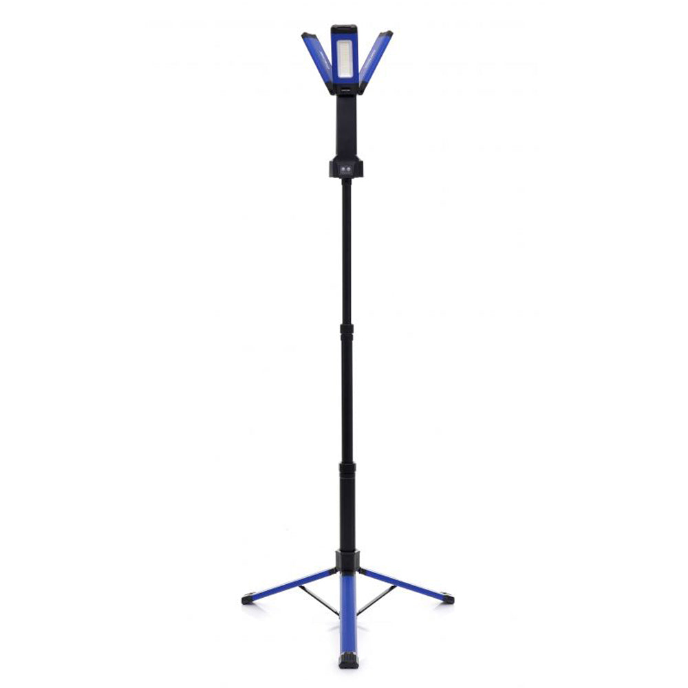 Lampa multifunctionala reincarcabila Kraft&Dele KD1267, 3 proiectoare LED, 2000Lm, acumulator 4000mAh, 6 moduri, 2 culori, cu trepied , pentru ateliere, camping, constructii etc