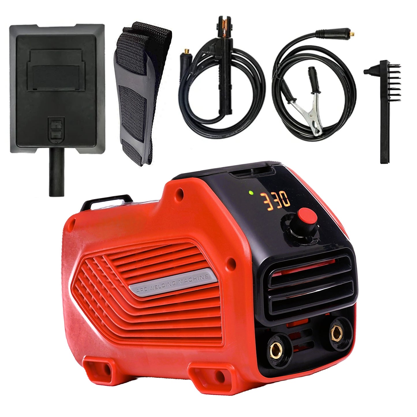 SET Aparat de sudura DEZMAN 330S, MMA 330A, Tehnologie HOT-START, RED-1869, + Masca Sudura Automata