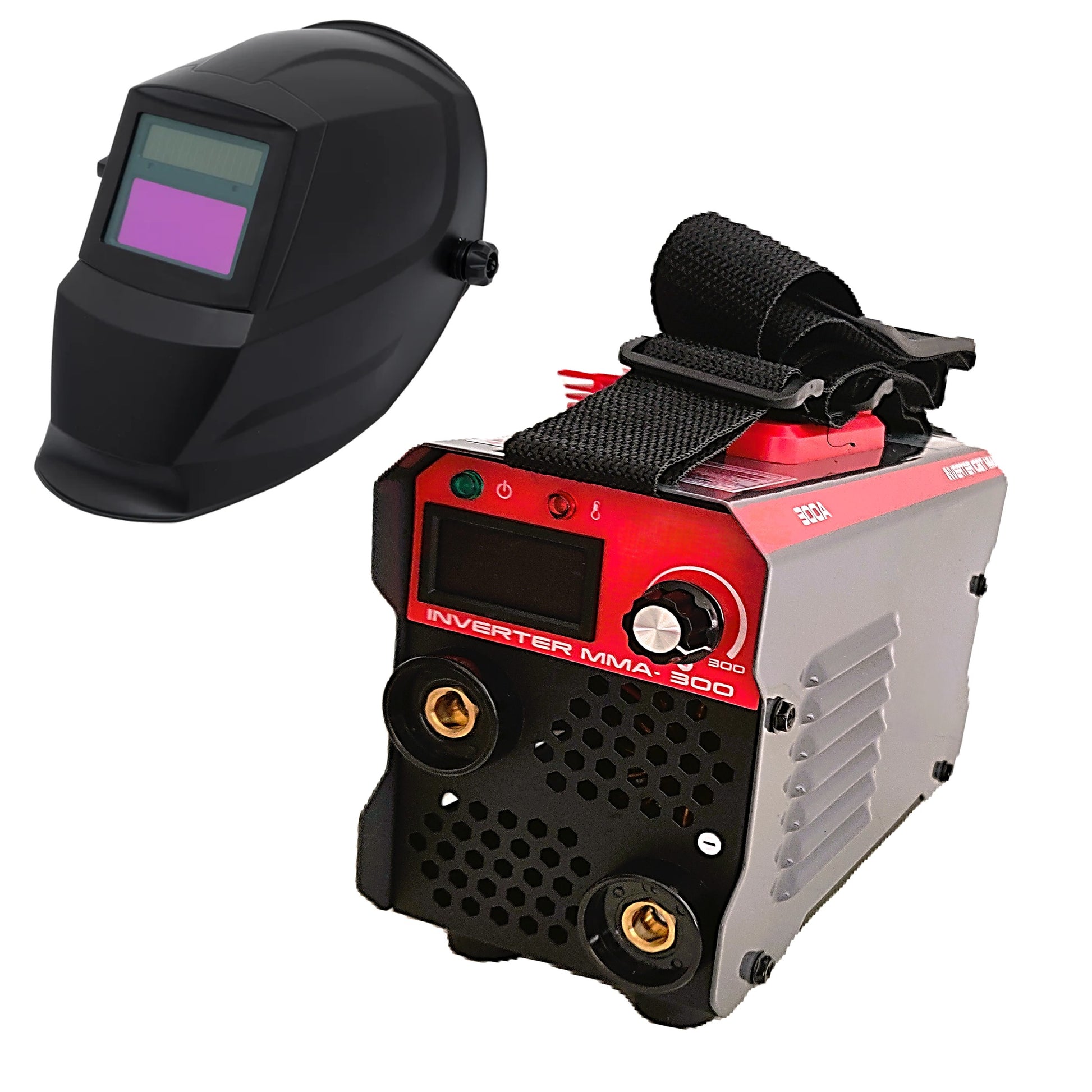 DORELL® ALEGE Aparat Sudura CU ELECTROD, ECRAN LCD COLOR, Invertor Electronic, REGLAJ FIN AMP300 + Masca Sudura Automata Cristale Lichide Neagra