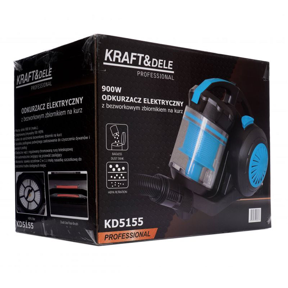 *OFERTE-DE-VARA* Aspirator fara sac KRAFTSON % Import Polonia % 5155, 900W, filtru HEPA