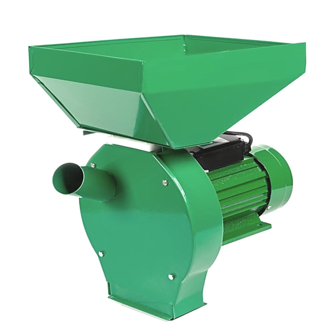 *BLACK-FRIDAY* *BuzZ* Moara 3kw KASNIKA Verde, cereale si stiuleti 2 in 1 , cuva mare, motor electric inclus, cu ciocanele pentru uruiala si malai