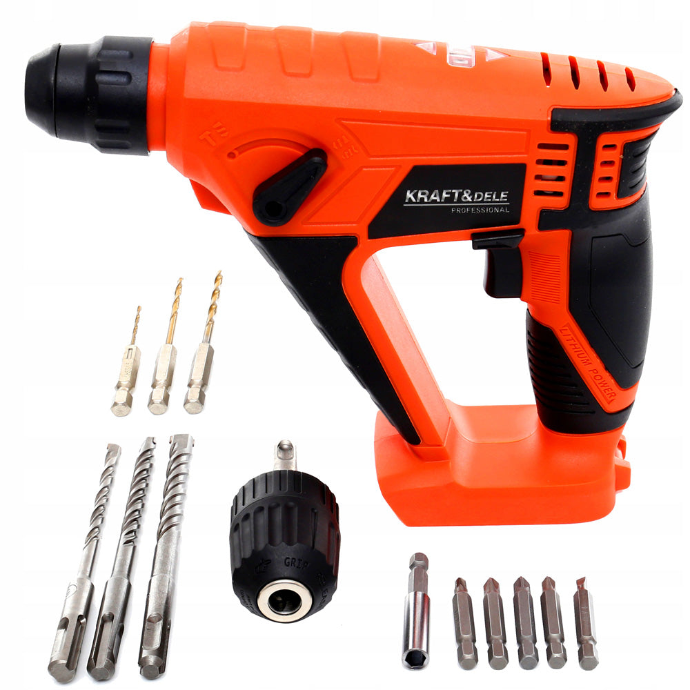 BLACK-FRIDAY Ciocan rotopercutor Kraft&Dele KD1756, 900rpm, 4300 BPM, fara acumulator si incarcator X-SERIES