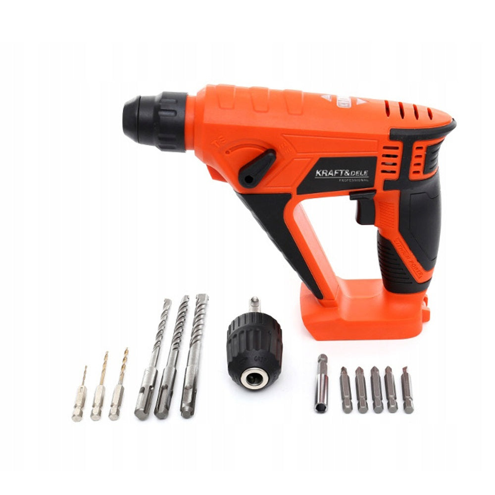 BLACK-FRIDAY Ciocan rotopercutor Kraft&Dele KD1756, 900rpm, 4300 BPM, fara acumulator si incarcator X-SERIES