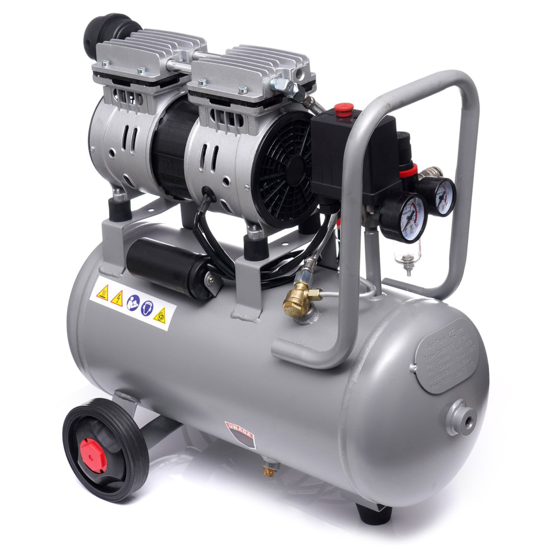 BLACK-FRIDAY Compresor aer fara ulei Kraft&Dele KD1395, 24L, 2Cp, 1200W, 8Bar, 220L, silentios
