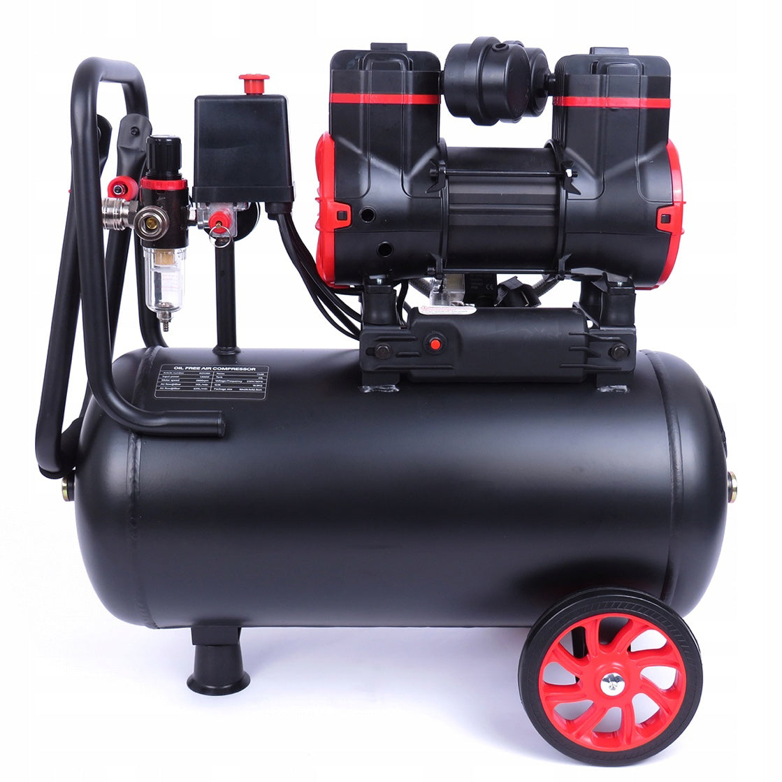 BLACK-FRIDAY Compresor aer fara ulei VOKNER 1390, 24L, 230V, 1300W, 8Bar, 220L/min, silentios
