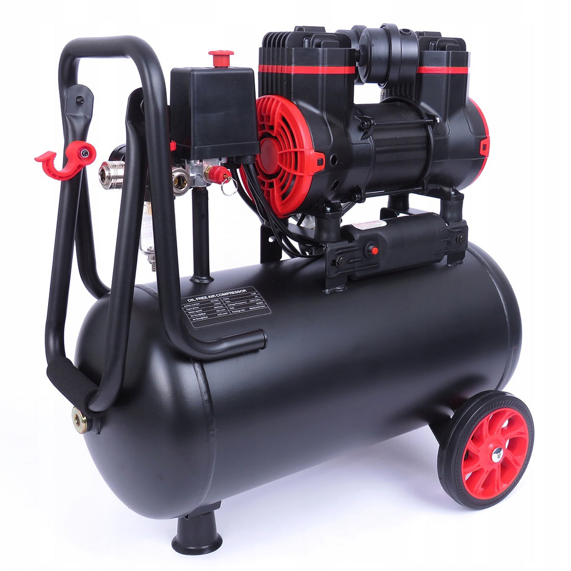 BLACK-FRIDAY Compresor aer fara ulei VOKNER 1390, 24L, 230V, 1300W, 8Bar, 220L/min, silentios