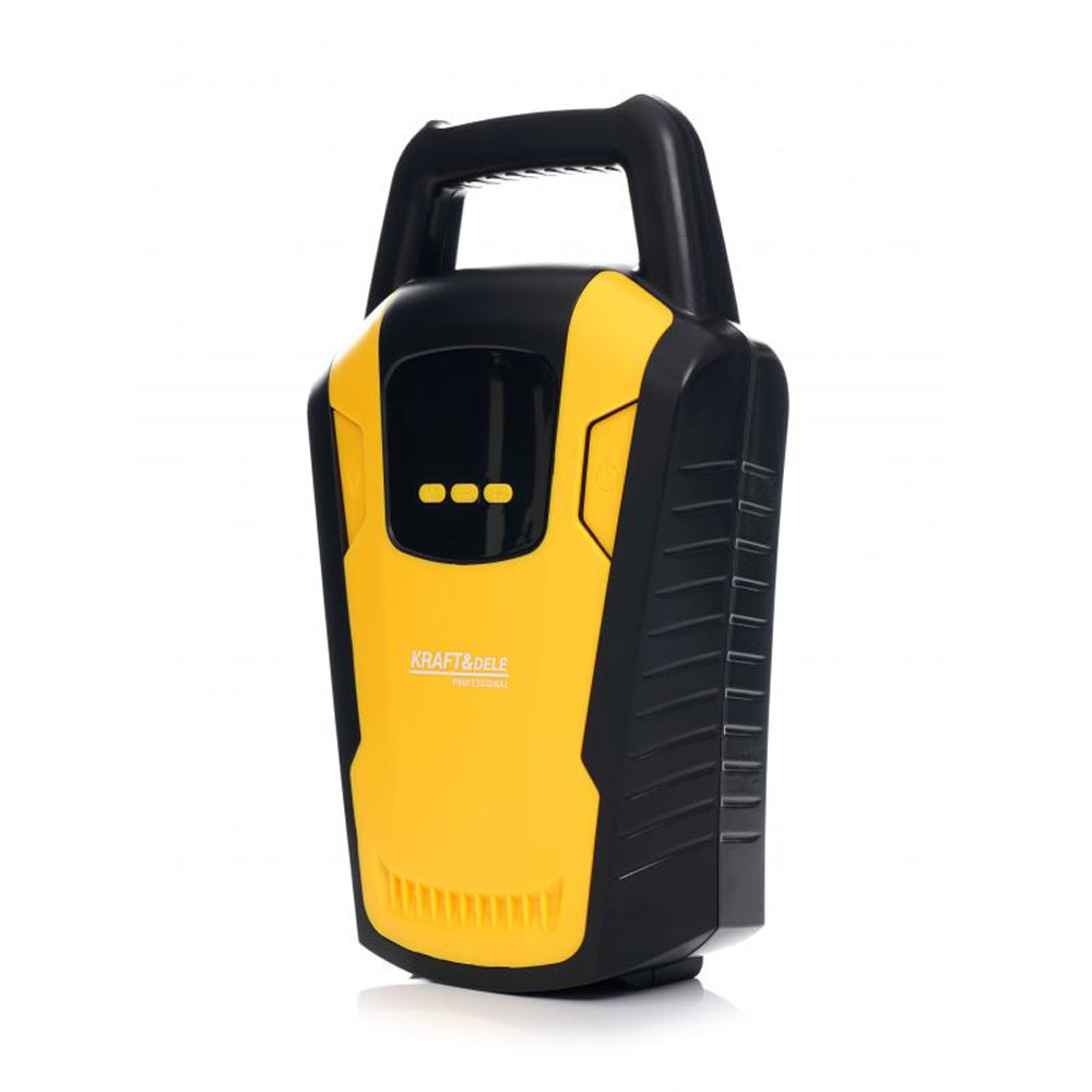 BLACK-FRIDAY Compresor aer portabil 12V, KRAFTSON % Import Polonia % 1469, display LED, universal pentru auto, motociclete, biciclete, diverse bile etc.