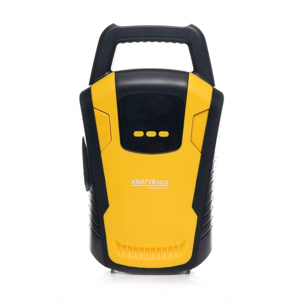BLACK-FRIDAY Compresor aer portabil 12V, KRAFTSON % Import Polonia % 1469, display LED, universal pentru auto, motociclete, biciclete, diverse bile etc.