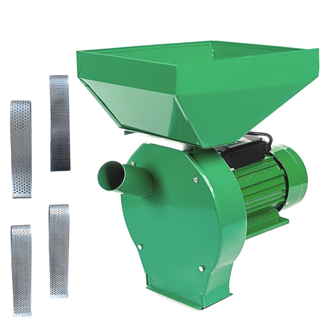 *BLACK-FRIDAY* *ÎN OFERTĂ* Moara cereale si stiuleti 2 in 1 KASNIKA Verde, 3KW, CUVA MARE, motor inclus, cu ciocanele pentru uruiala si malai
