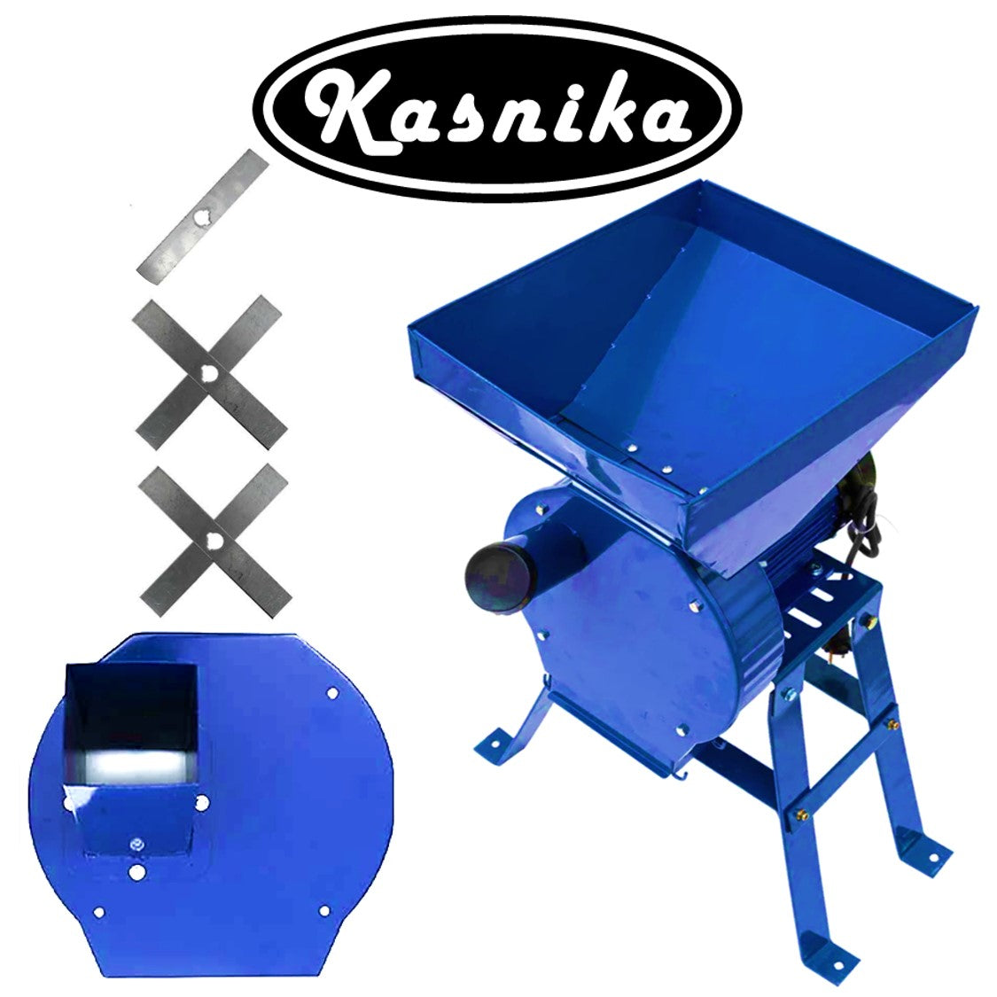 *BLACK-FRIDAY* *În OFERTĂ* Set Moara + SUPORT Kasnika, cereale-stiuleti și LUCERNĂ-FÂN 3 in 1 , 3.9kW, cu ciocanele, + adaptor tocator furaje