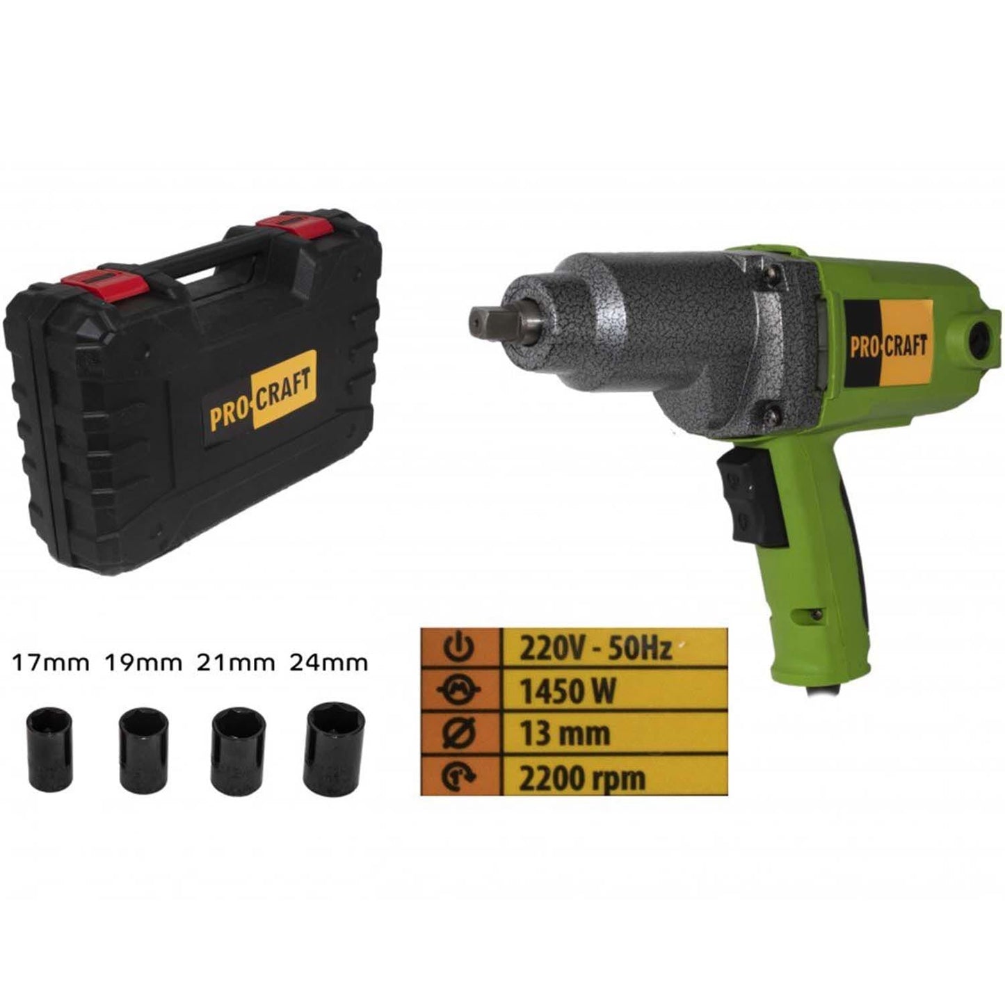 BLACK-FRIDAY Masina de insurubat cu impact Procraft ES1450, 1450W, 450Nm