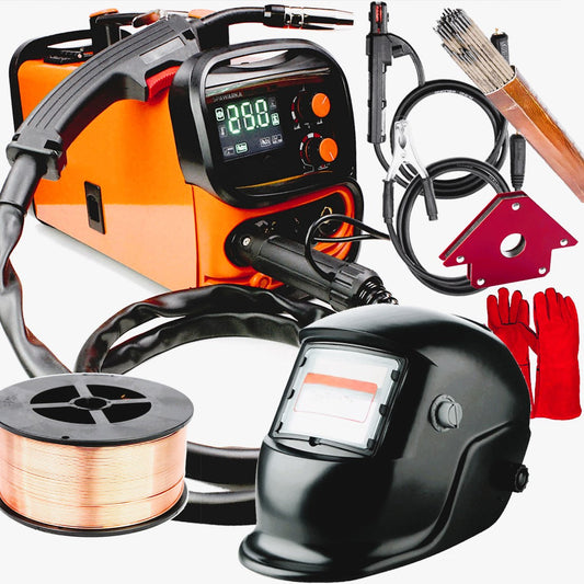 *BLACK-FRIDAY* *PROMO* SET Aparat sudura cu sarma Flux, KRAFTSON % Import Polonia % 1875, MIG-MAG/MMA, 250A, ORANGER-FLUX, +Masca Automata, EXTRA Accesorii