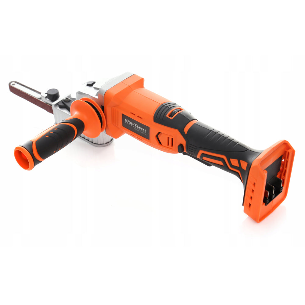 BLACK-FRIDAY Polizor unghiular cu banda Kraft&Dele KD1774, 18V, 8m/s, fara acumulator si incarcator PROSERIES