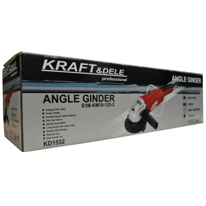 BLACK-FRIDAY Polizor unghiular / flex Kraft&Dele KD1532, 1050W, 10500 RPM, disc 125mm