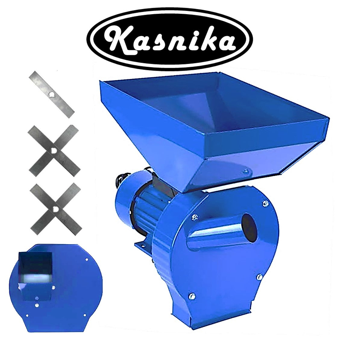 *BLACK-FRIDAY* Set Moara KASNIKA, cereale-stiuleti și LUCERNĂ-FÂN 3 in 1 , 3.9kW, cu ciocanele, si Adaptor cu tocator