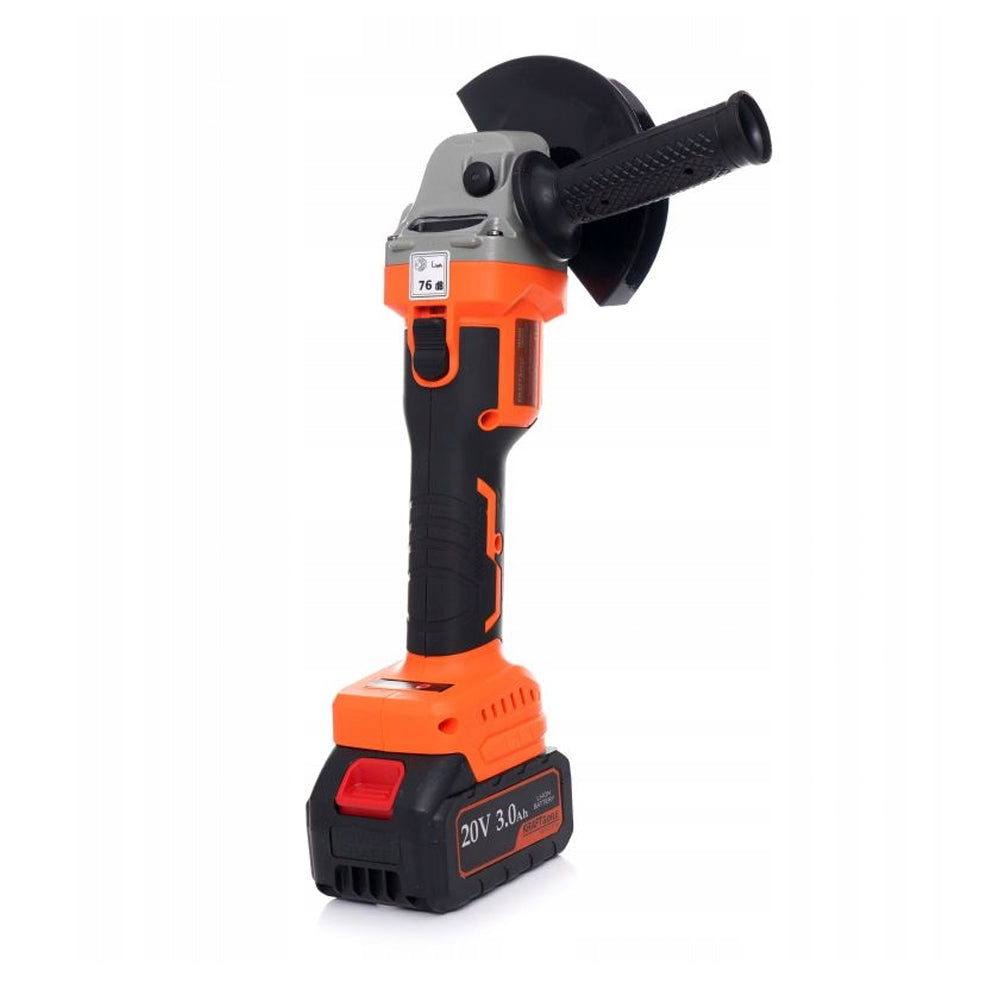 BLACK-FRIDAY Set Polizor unghiular / Flex 20V cu 2 Acumulatori 3Ah si Adaptor tip drujba cu 2 lame si 2 lanturi, KRAFTSON % Import Polonia % 10624