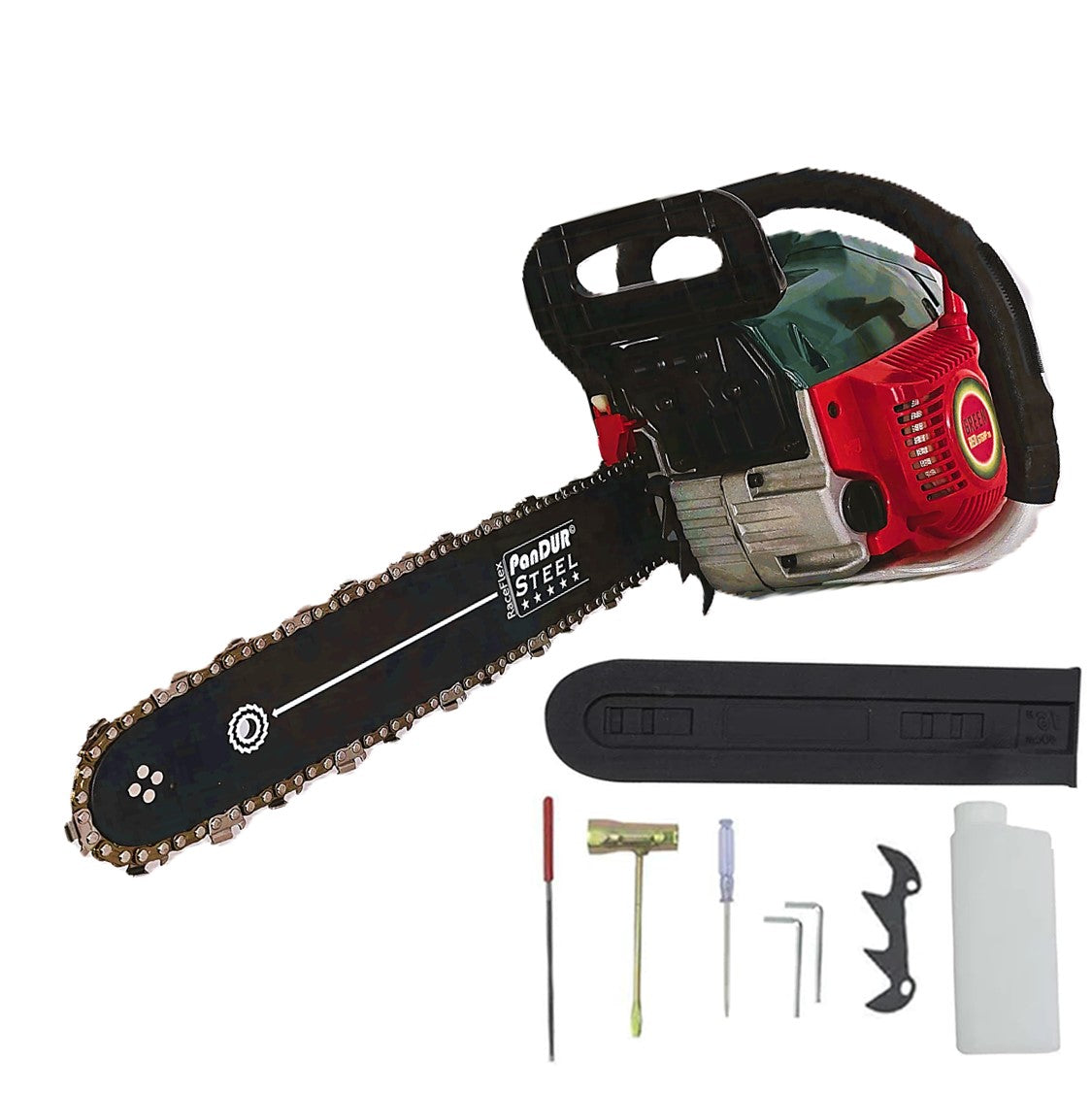 BLACK-FRIDAY *VASILE IUBESTE* Drujba ORIGINALA VERDE PADURAR 5200, 4.4kW, 52CC, lama 40cm PANDUR