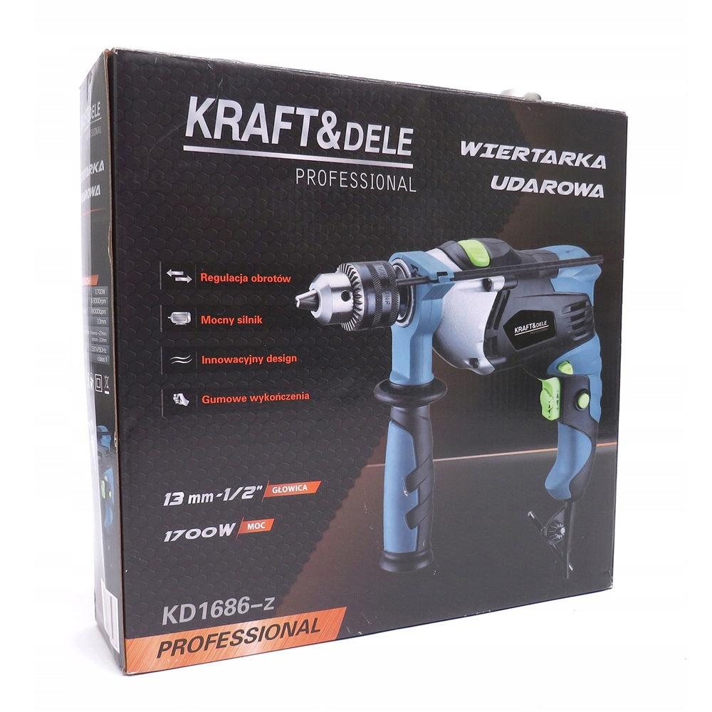 *BLACK-FRIDAY* Bormasina KRAFTSON % Import Polonia % 1686-Z, 1700W, 3000RPM, mandrina 13mm