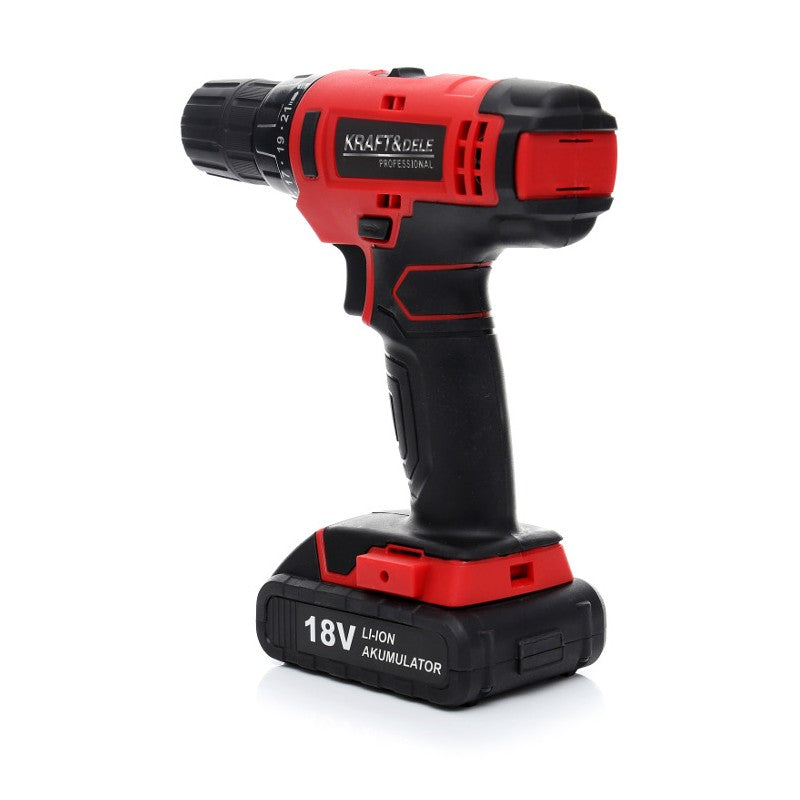 BLACK-is-BACK Bormasina pe acumulator KRAFTSON % Import Polonia % 1566, 1350RPM, 18V, mandrina 10mm